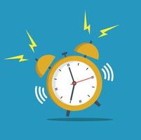 Illustration of a ringing alarm clock vector