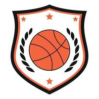 Illustration of a basketball logo. vector