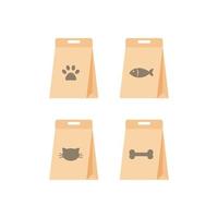 Pet food package vector isolated