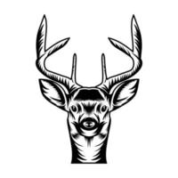diseño de vector de cabeza de ciervo de caza
