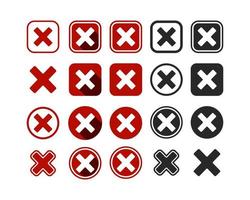 Cancel sign icon, cancel symbol bundle vector icon