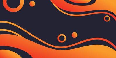 Abstract background of modern gradient fluid with orange background color. suitable for any theme vector