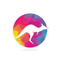 Kangaroo logo Design Vector Template. Kangaroo Fast Logo Concepts