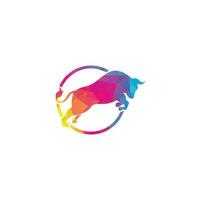 Bull Logo Template vector icon illustration. Bull logo