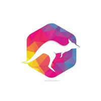 Kangaroo logo Design Vector Template. Kangaroo Fast Logo Concepts