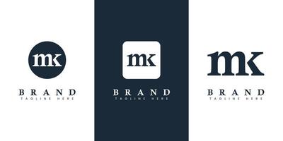 Modern Letter MK Logo, suitable for any business or identity with MK or KM initials. vector