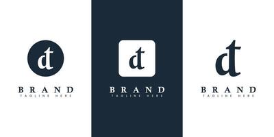 logotipo de letra moderna dt, adecuado para cualquier negocio o identidad con iniciales dt o td. vector