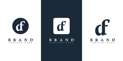 Modern Letter DF Logo, suitable for any business or identity with DF or FD initials. vector