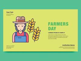 plantilla de banner de diseño de póster del día de los agricultores, diseño plano de ilustración vectorial vector