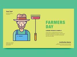 Farmers day poster Design banner template, vector illustration flat design