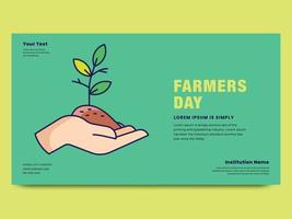 Save tree, farmers day poster, Vector illustration of the farmer