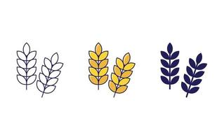 Grains line icon isolated on white background, Vector illustration