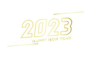 hermosa feliz año nuevo 2023 banner de fondo blanco vector