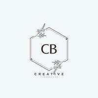 CB Beauty vector initial logo art, handwriting logo of initial signature, wedding, fashion, jewerly, boutique, floral and botanical with creative template for any company or business.