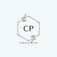 CP Beauty vector initial logo art, handwriting logo of initial signature, wedding, fashion, jewerly, boutique, floral and botanical with creative template for any company or business.
