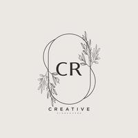 CR Beauty vector initial logo art, handwriting logo of initial signature, wedding, fashion, jewerly, boutique, floral and botanical with creative template for any company or business.