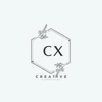 CX Beauty vector initial logo art, handwriting logo of initial signature, wedding, fashion, jewerly, boutique, floral and botanical with creative template for any company or business.