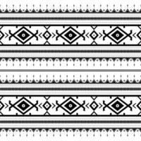 Vector abstract ethnic geometric pattern design for background or wallpaper, Seamless ethnic pattern. Handmade. Horizontal stripes. Black and white print for your textiles. Vector illustration