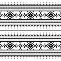 Vector abstract ethnic geometric pattern design for background or wallpaper, Seamless ethnic pattern. Handmade. Horizontal stripes. Black and white print for your textiles. Vector illustration