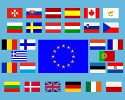 Flags of the European Union vector