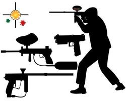 paintball gun target on a white background vector