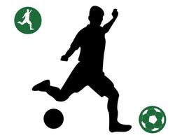 soccer player hits the ball on a white background vector