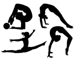 gymnast on a white background vector