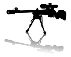 rifle de francotirador sobre un fondo blanco vector