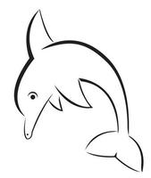 diseño de ilustración de delfines vector