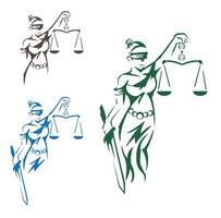 dama justicia ilustración vector