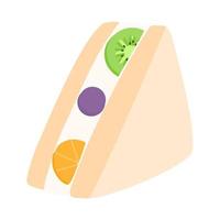 Fruit Sandwiches Japanese Dessert vector