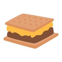 Flat design s'more illustration vector