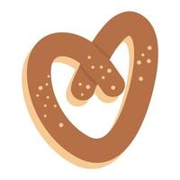 rgb básico que representa pretzels muffins hogazas de pan vector
