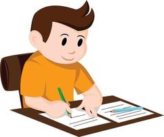 Child write study vector