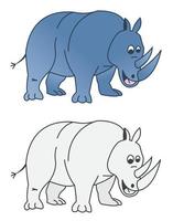 Wild Animals colored and with sketches vector