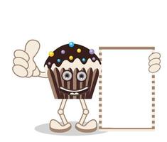 Cupcake banner illustration vector