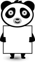 Cute Panda Bear banner vector