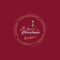 merry christmas logo template vector