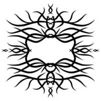 Abstract tribal frame, border, motif, tattoo, ornament, decoration collection set for web or print design element vector