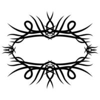 Abstract tribal frame, border, motif, tattoo, ornament, decoration collection set for web or print design element vector
