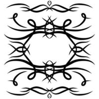 Abstract tribal frame, border, motif, tattoo, ornament, decoration collection set for web or print design element vector