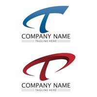 letter T logo image and font T design graphic  vector