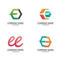 letter E logo design and font E vector concept symbol