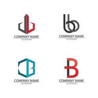 vector de logotipo abstracto letra b. b logo símbolo icono plantilla de diseño.