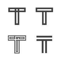 letter T logo image and font T design graphic  vector