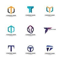 letter T logo image and font T design graphic  vector