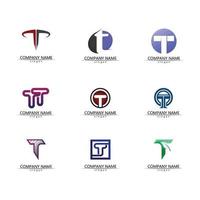 letter T logo image and font T design graphic  vector