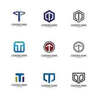 letter T logo image and font T design graphic  vector