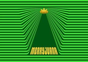 Line Stripes Illusion Green Christmas Tree Background vector