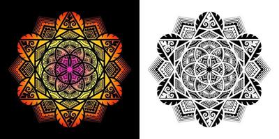 Mandala Pattern In Applied Thai Art Style vector